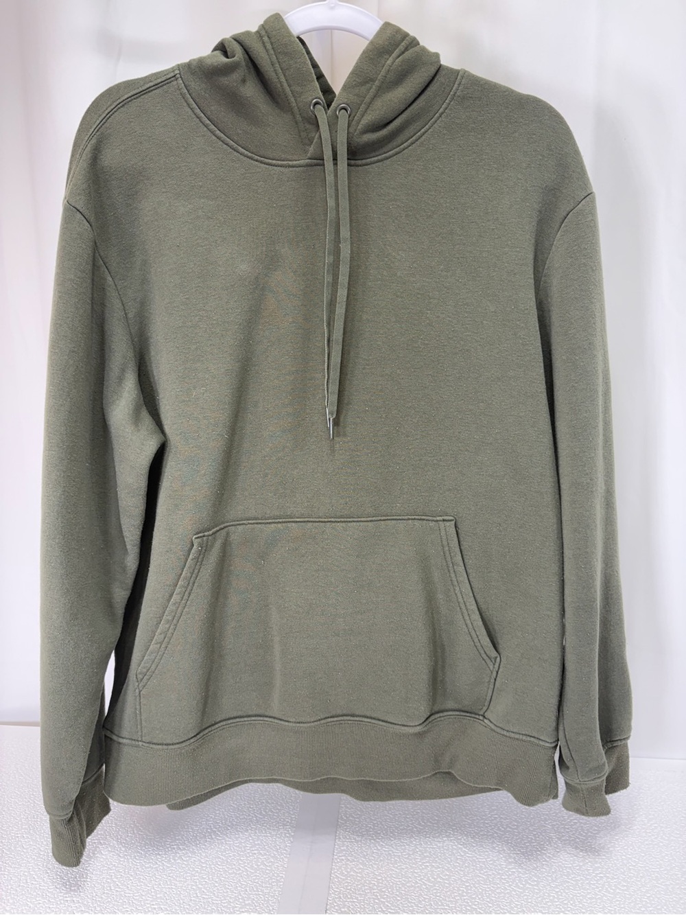 Athletic Works Olive Green Crewneck Hoodie with Kangaroo Pocket 4013